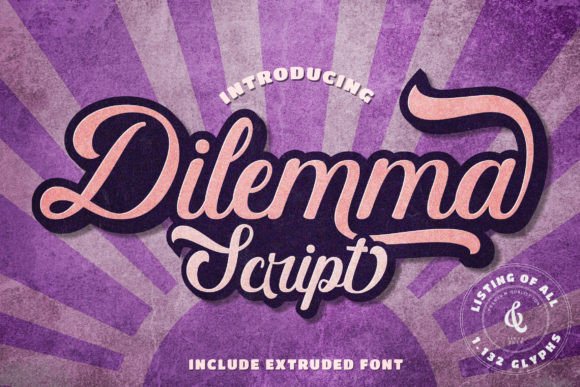 Dilemma Script: A Vintage Bold Script for Timeless Branding