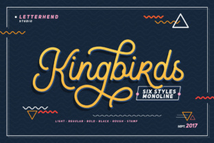 Kingbirds Script: A Monoline Typeface with Six Distinct Styles
